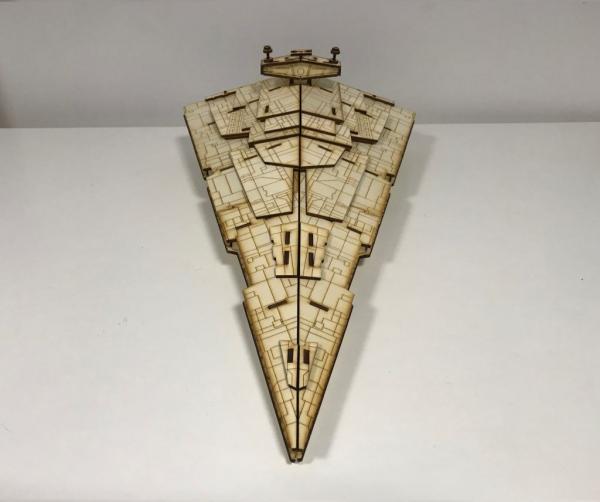 Star Wars 3D Modell - Sternenzerstoerer - Destroyer draufsicht